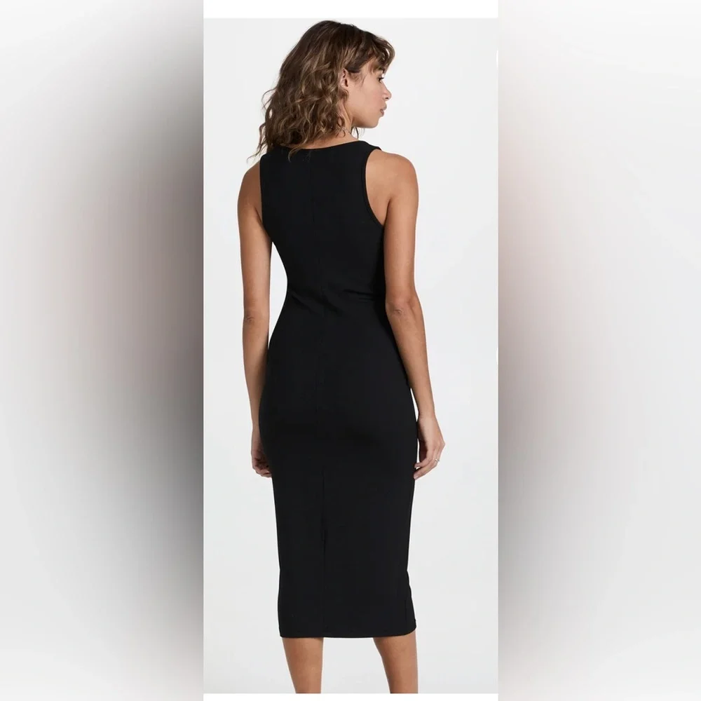 L'AGENCE Women's S Ivanna Midi Tank Bodycon Scoop Neckline Dress in Black - EUC! - Picture 2 of 13